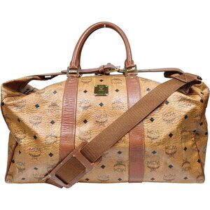 (L5) MCM Travel Bag Brown PVC